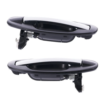 2 x Door Handle Outer Chrome REAR LEFT+RIGHT for Hyundai Santa Fe (2000–2005)