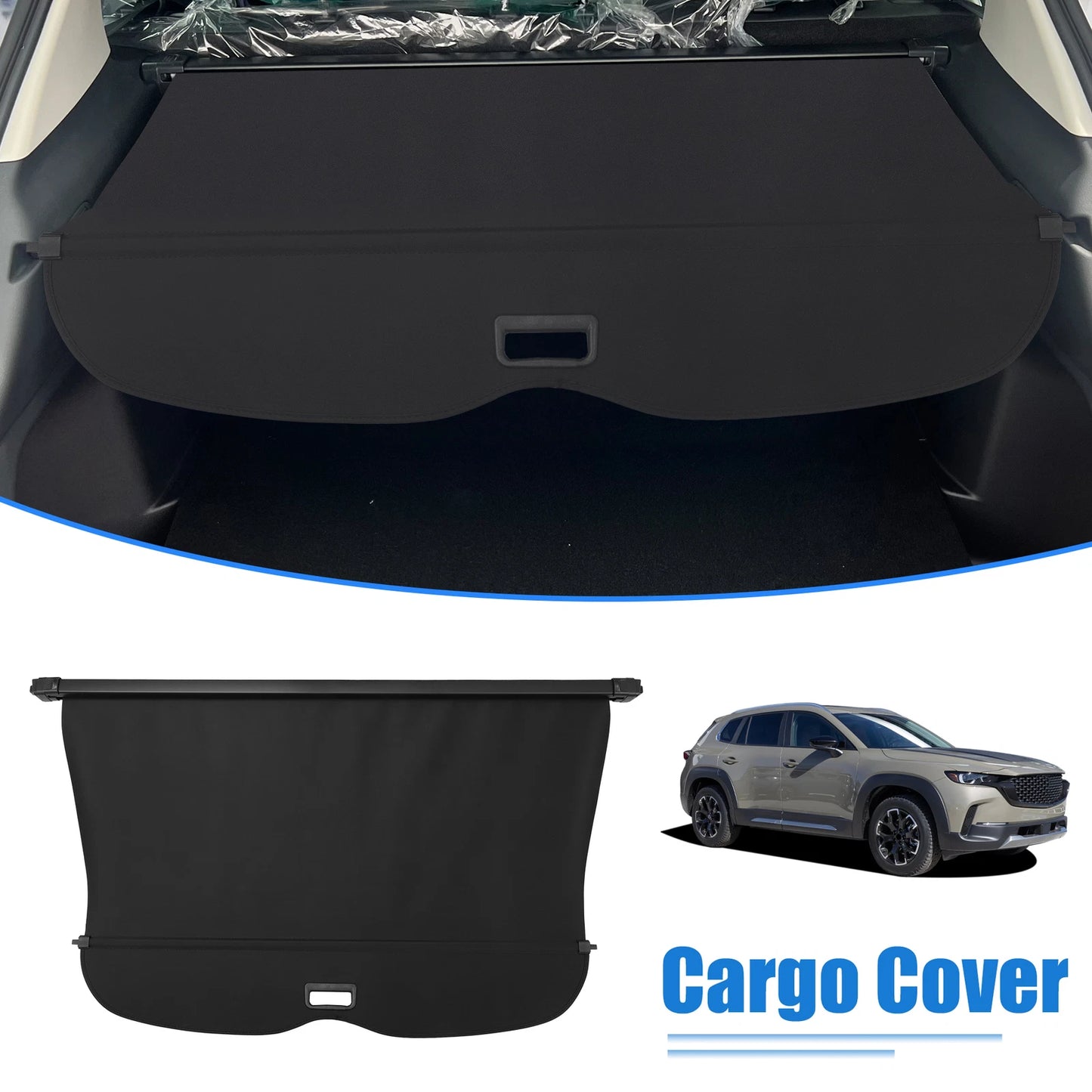 Cargo Cover for Honda Passport (2019–2023) Rear Trunk Shielding Shade Black