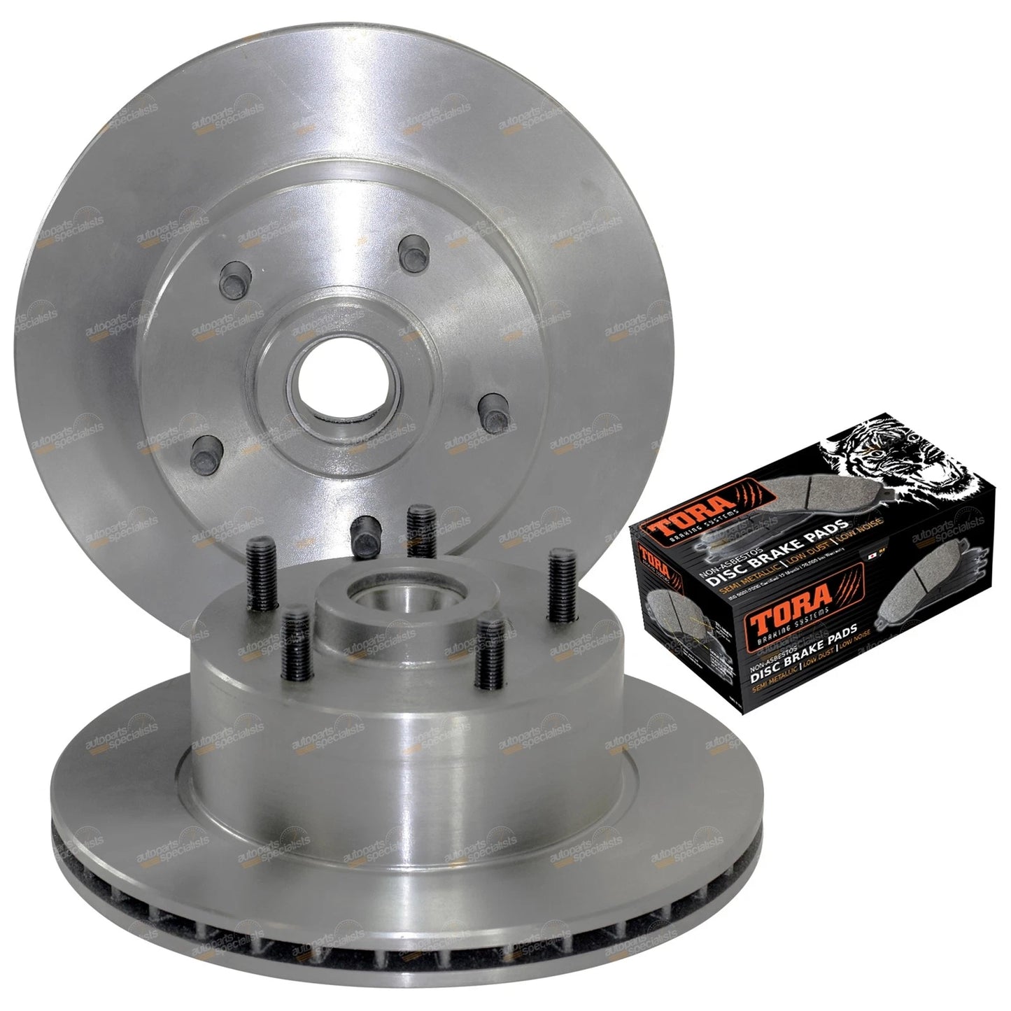 2 Front Brake Rotors + Disc Pads Set for Holden Commodore Calais (VB–VK)
