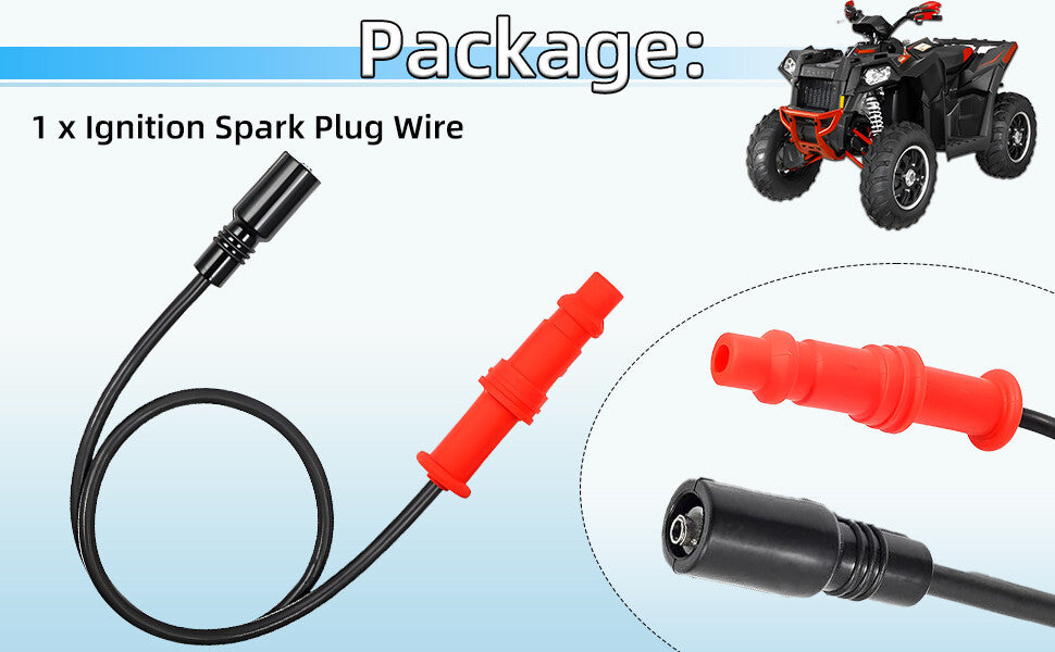 Ignition Spark Plug Wire & Cap for Polaris Sportsman 500, 550 (1996–2014)