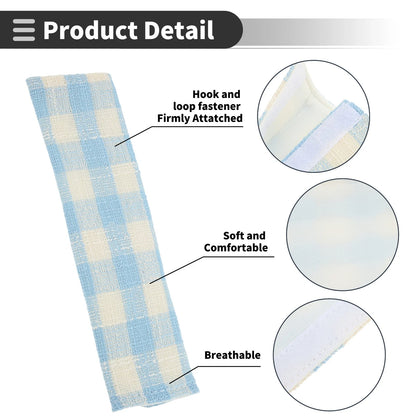 Set of 2 Blue Seat Belt Cover Pads for Universal Fit (24cm)