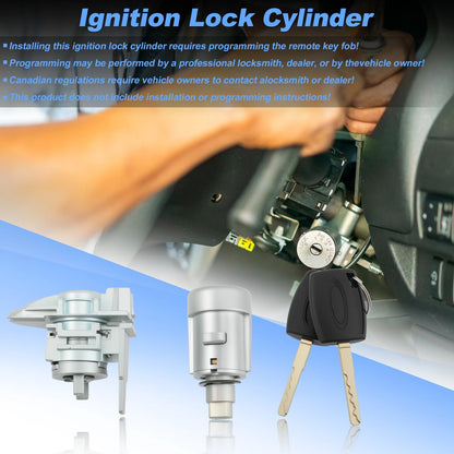 Ignition Lock Cylinder & Door Lock Cylinder Set w/Keys for Ford Escape (2013–2019)