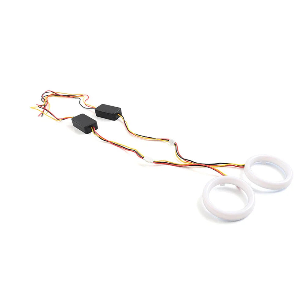 70MM White Amber Switchback LED Halo Rings for Car Headlight Retrofit