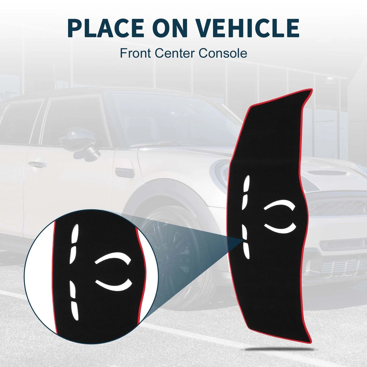 Dashboard Cover Mat for BMW Mini Cooper F55/F56 (2014–2024) Black Red