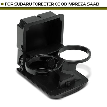 Black Rear Center Console Cup Holder for Subaru Impreza Forester (2008-2019)