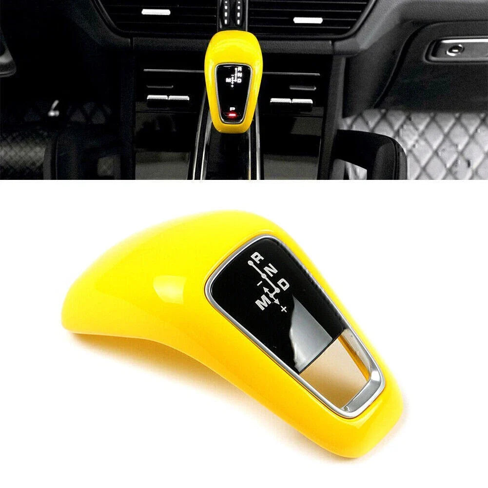 Yellow ABS Gear Shift Knob Cover Trim for Porsche Cayenne (2018-2021)