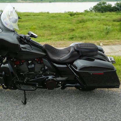 Gel Driver Passenger Seat for Harley Road King Touring Street Glide (2009-2023)