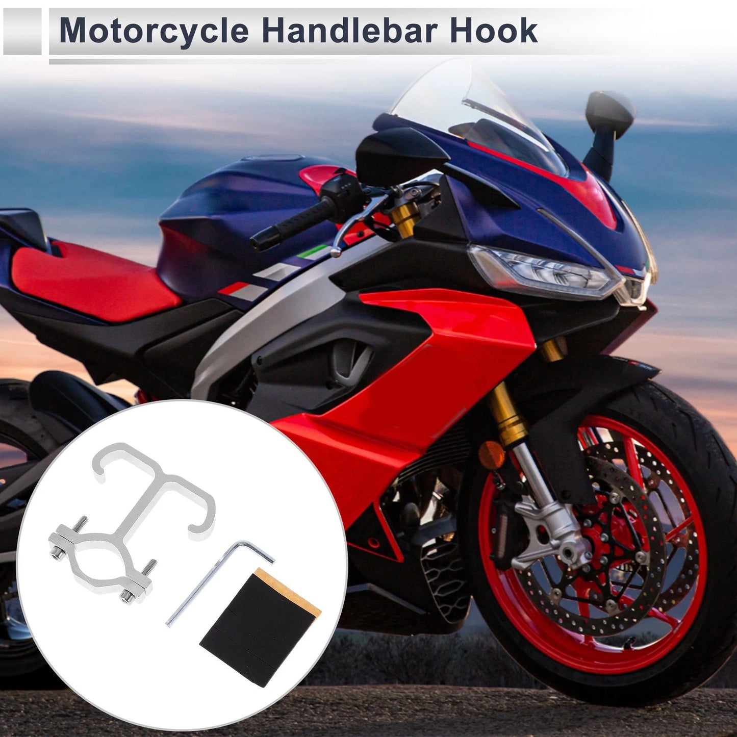 Set of 1 Aluminum Alloy Motorcycle Hanging Hook for Universal Models