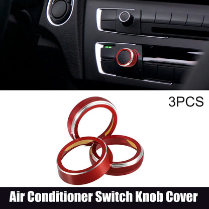 3 Pcs Air Conditioner Switch Knob Cover Ring for Suzuki Jimny JB64W (2018–2023)
