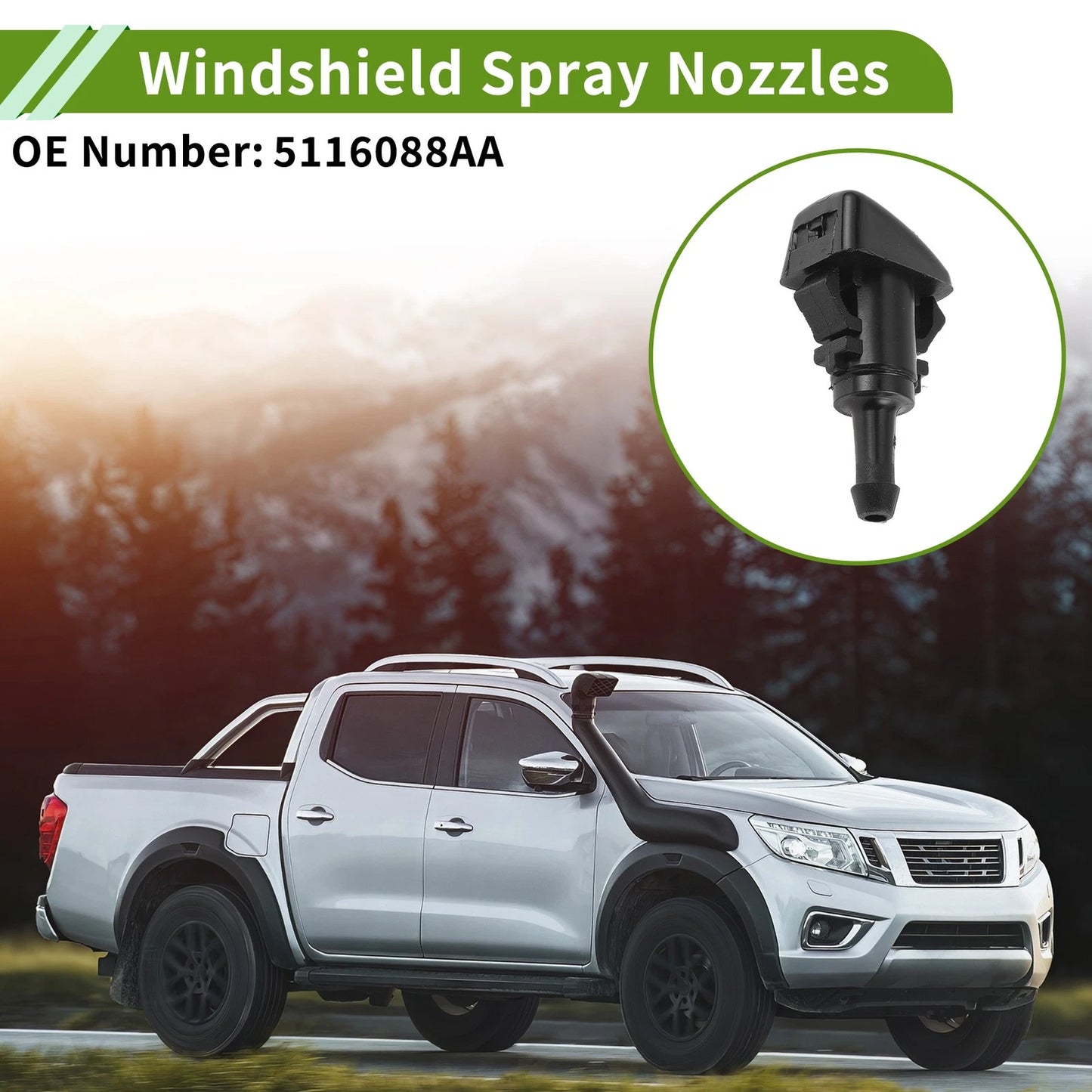 Windshield Washer Nozzle Set for Dodge (No. 5116088AA)