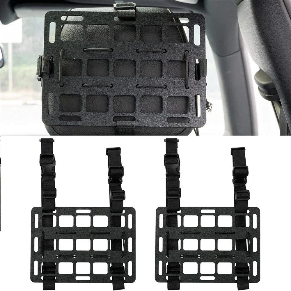 Tactical Molle Panel Headrest Gun Rack Storage for Universal Vehicle