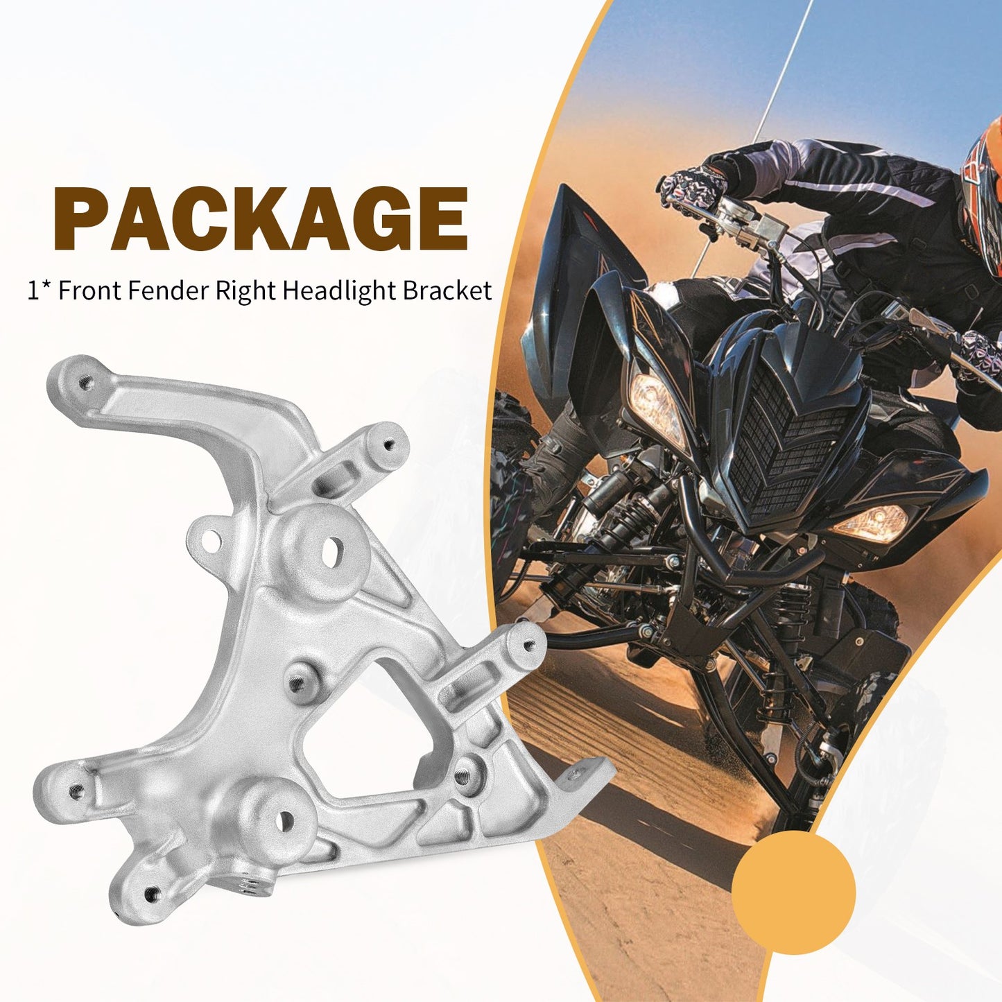 Right Headlight Bracket for Yamaha Raptor 700 700R (2006–2012)