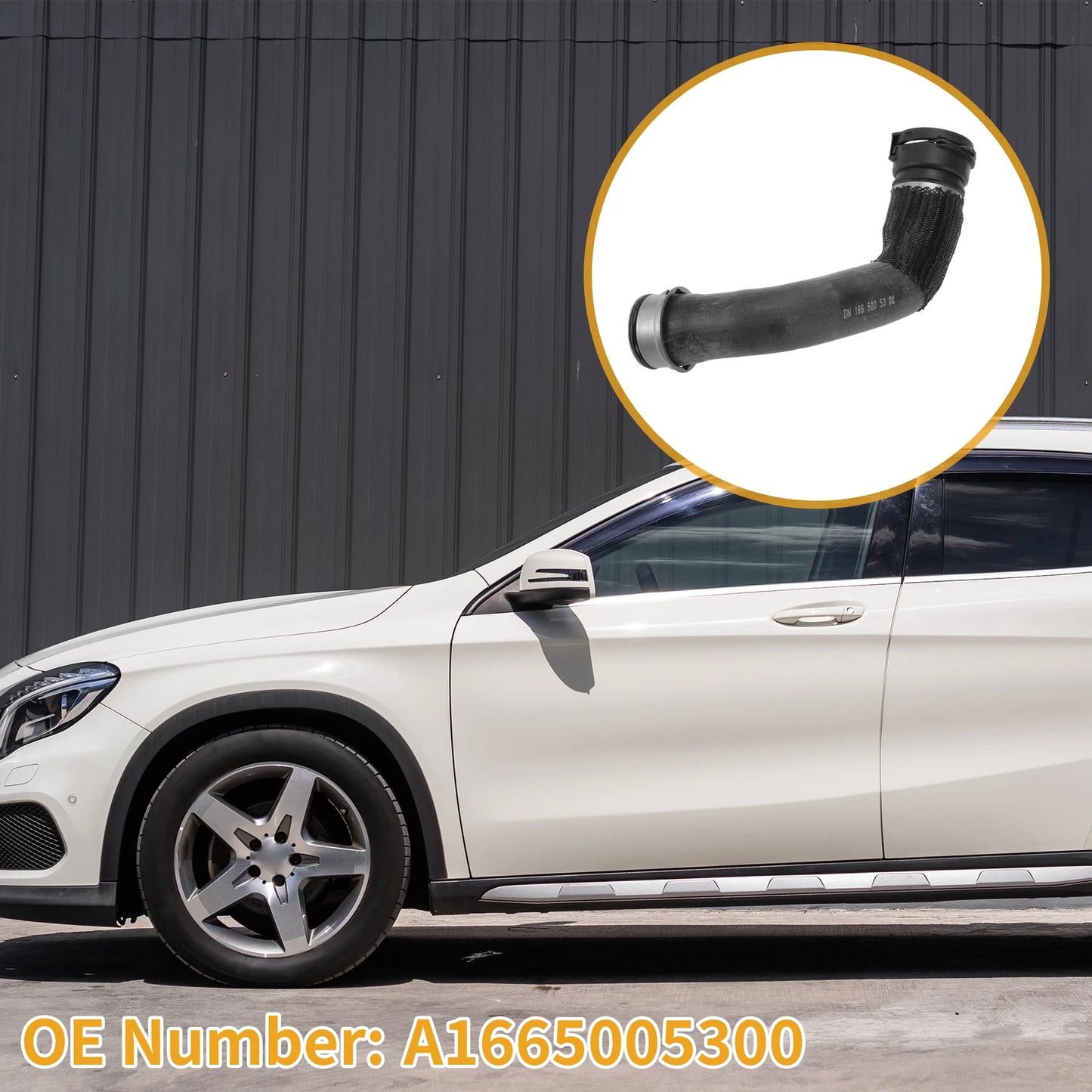 Radiator Coolant Hose for Mercedes-Benz GL550 (2013–2016) A1665005300 Black
