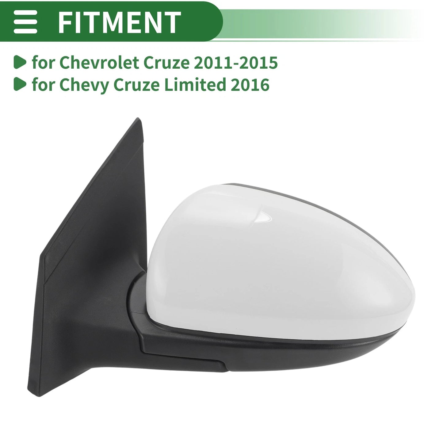 5 Pins Left Drive Side Door Mirror for Chevrolet Cruze (2011–2015)