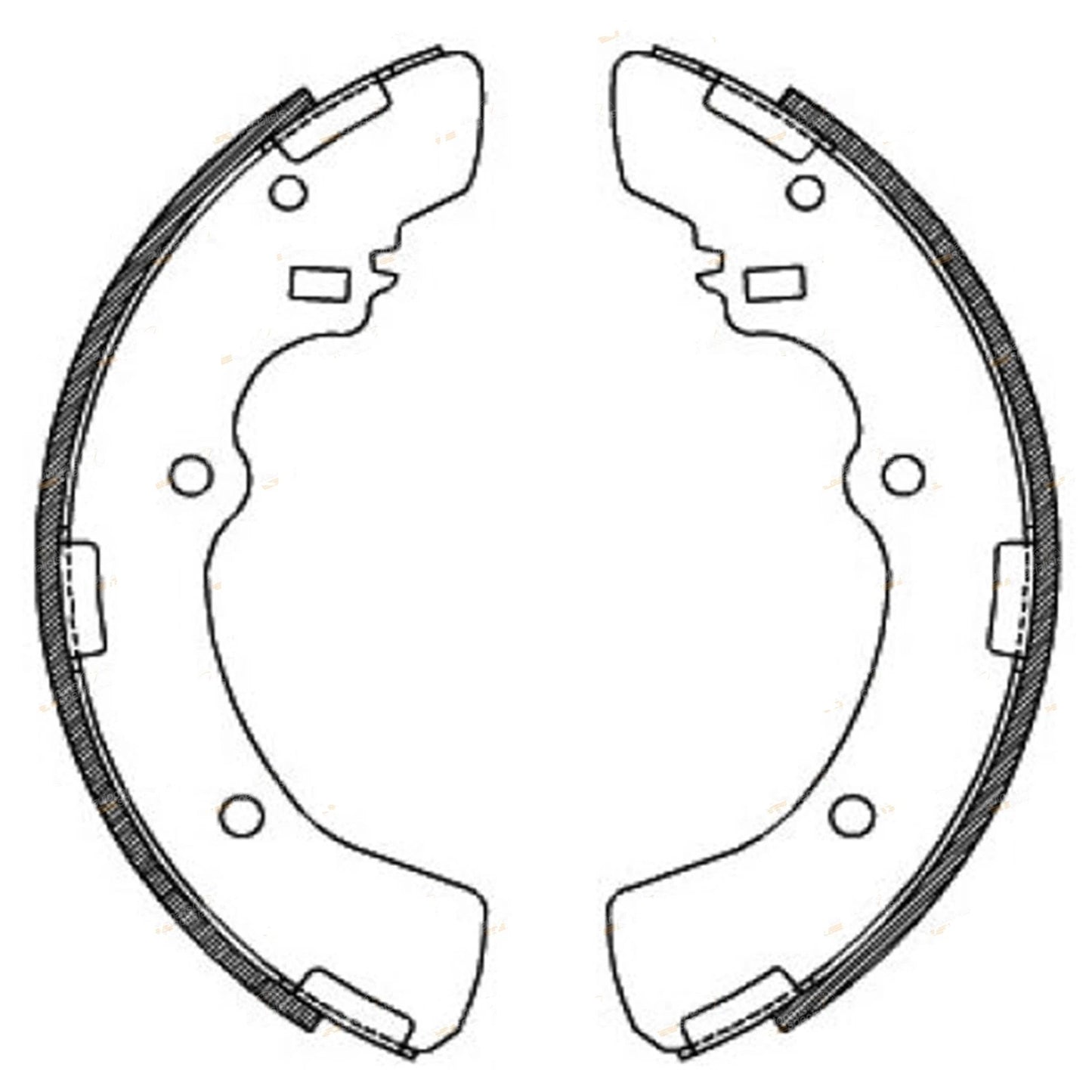 Rear Brake Shoe Set for Mitsubishi L300 Express (1988–2005)