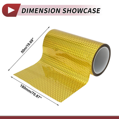 Pinstripe Tape 180mm x 50m for Car Motorcycle Boat Laser Gold Tone (1 Pcs)