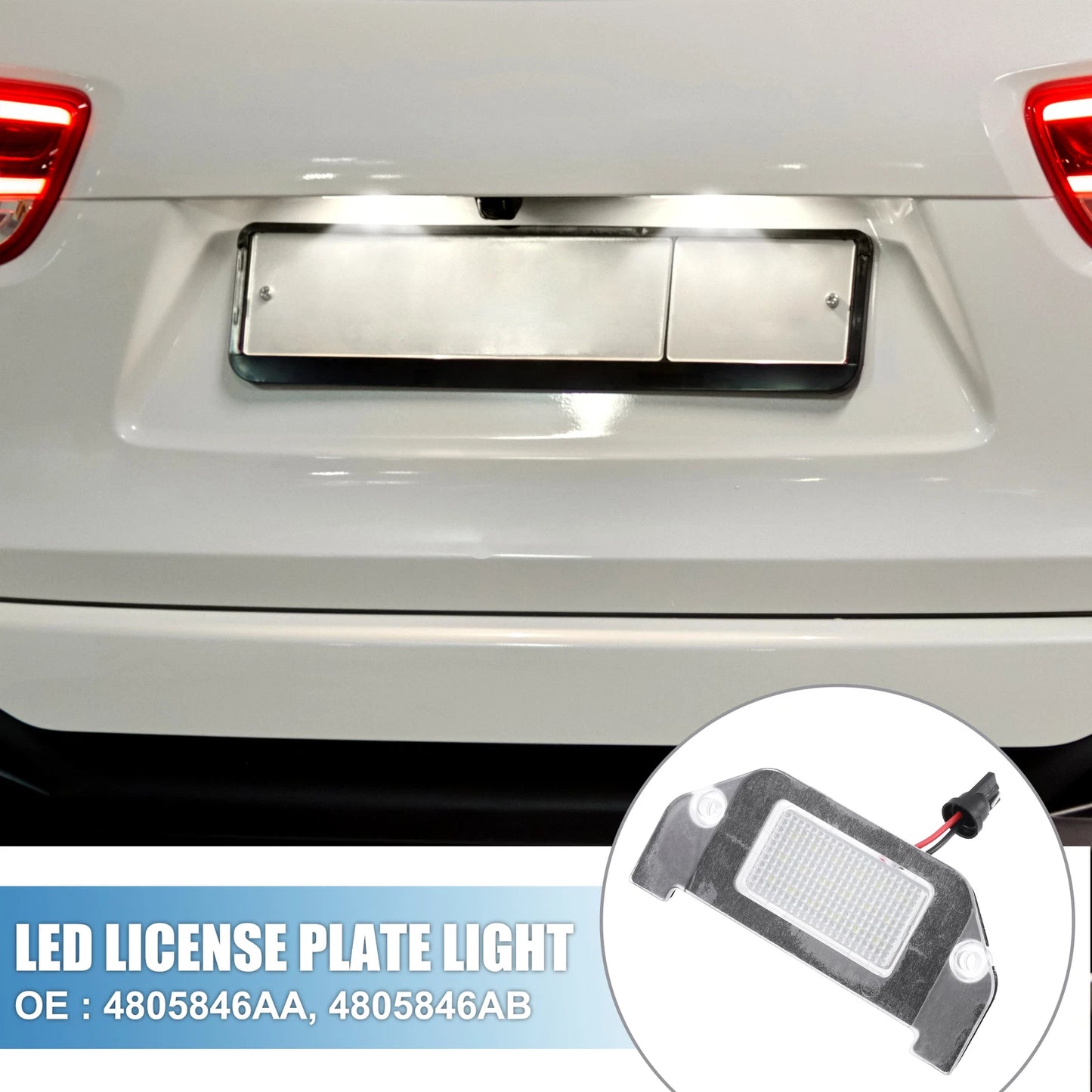 6000K White LED License Plate Light 4805846AB for Dodge Charger (2006–2014)