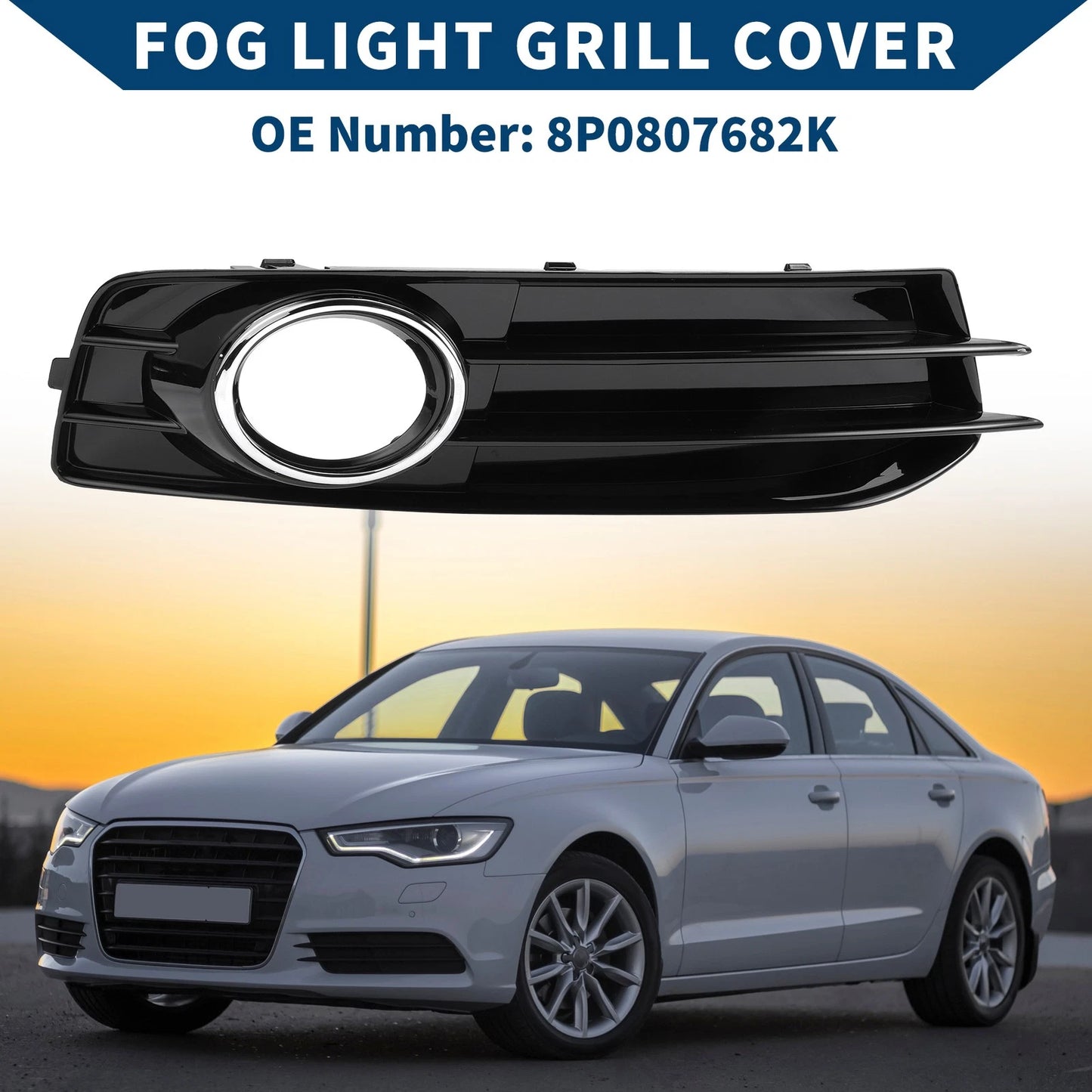 1pc Front Right Fog Light Grill for Audi A3 8P (2009–2013) 8P0807682K