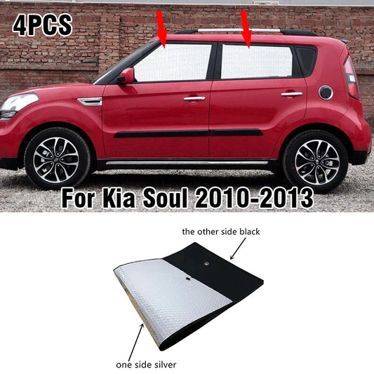 4pcs Window Sunshade for Kia Soul (2010–2013)