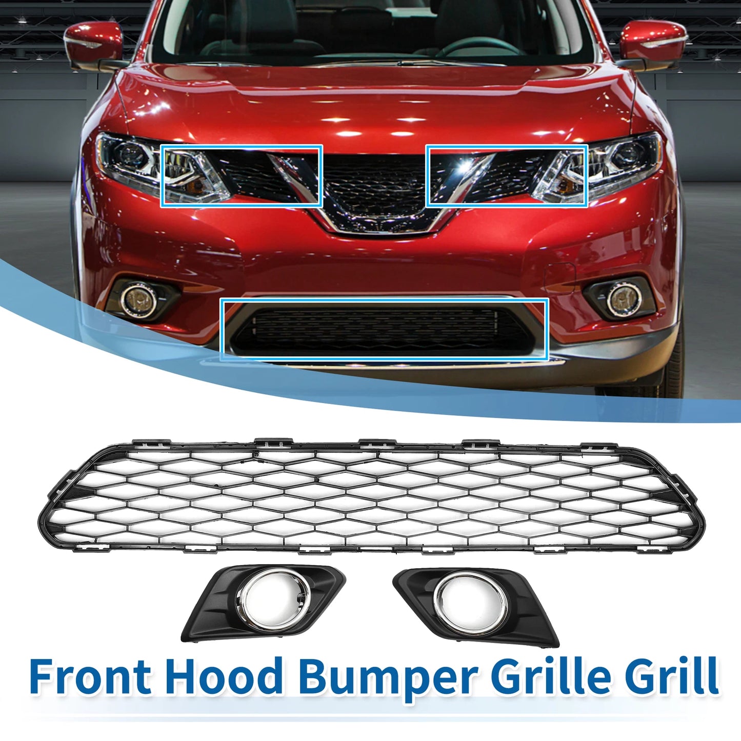 Front Lower Fog Lamp Bezel Cover Trim for Nissan