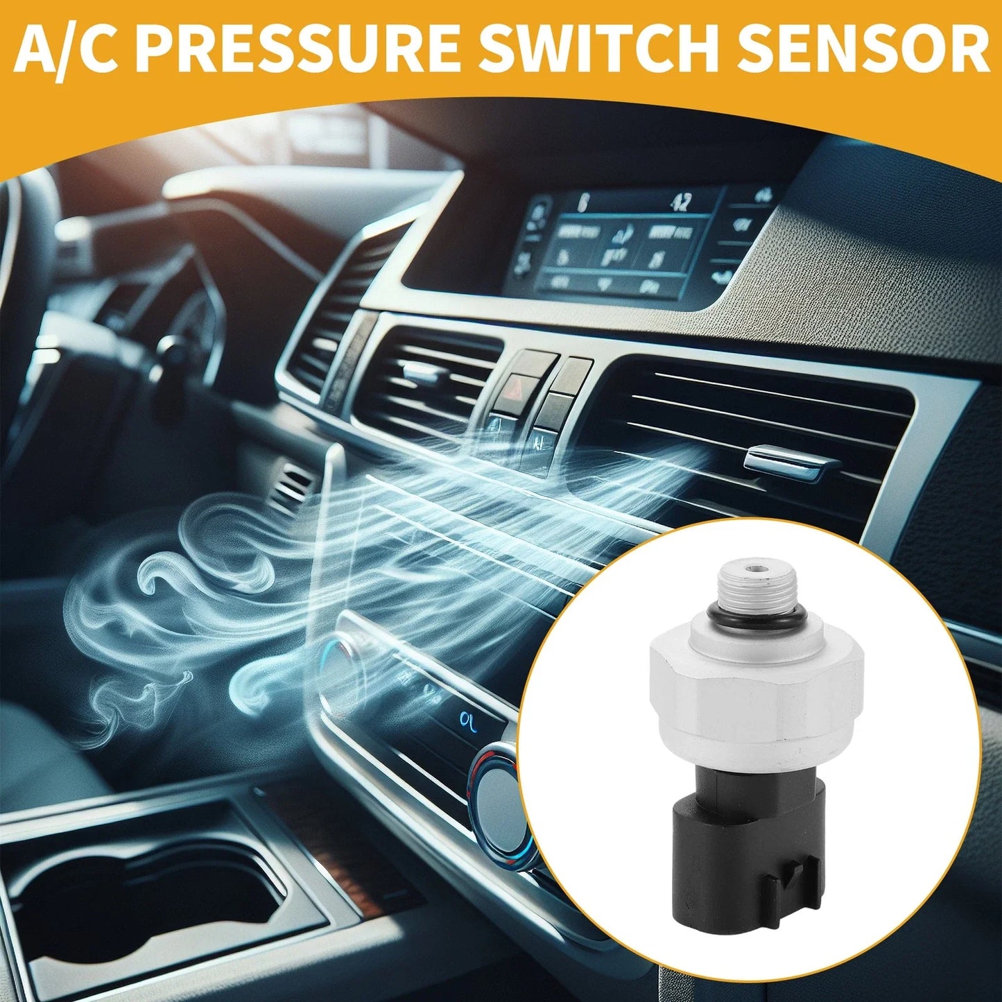 A/C Pressure Switch Sensor for Toyota Camry (2006-2017) - Durable Plastic & Metal
