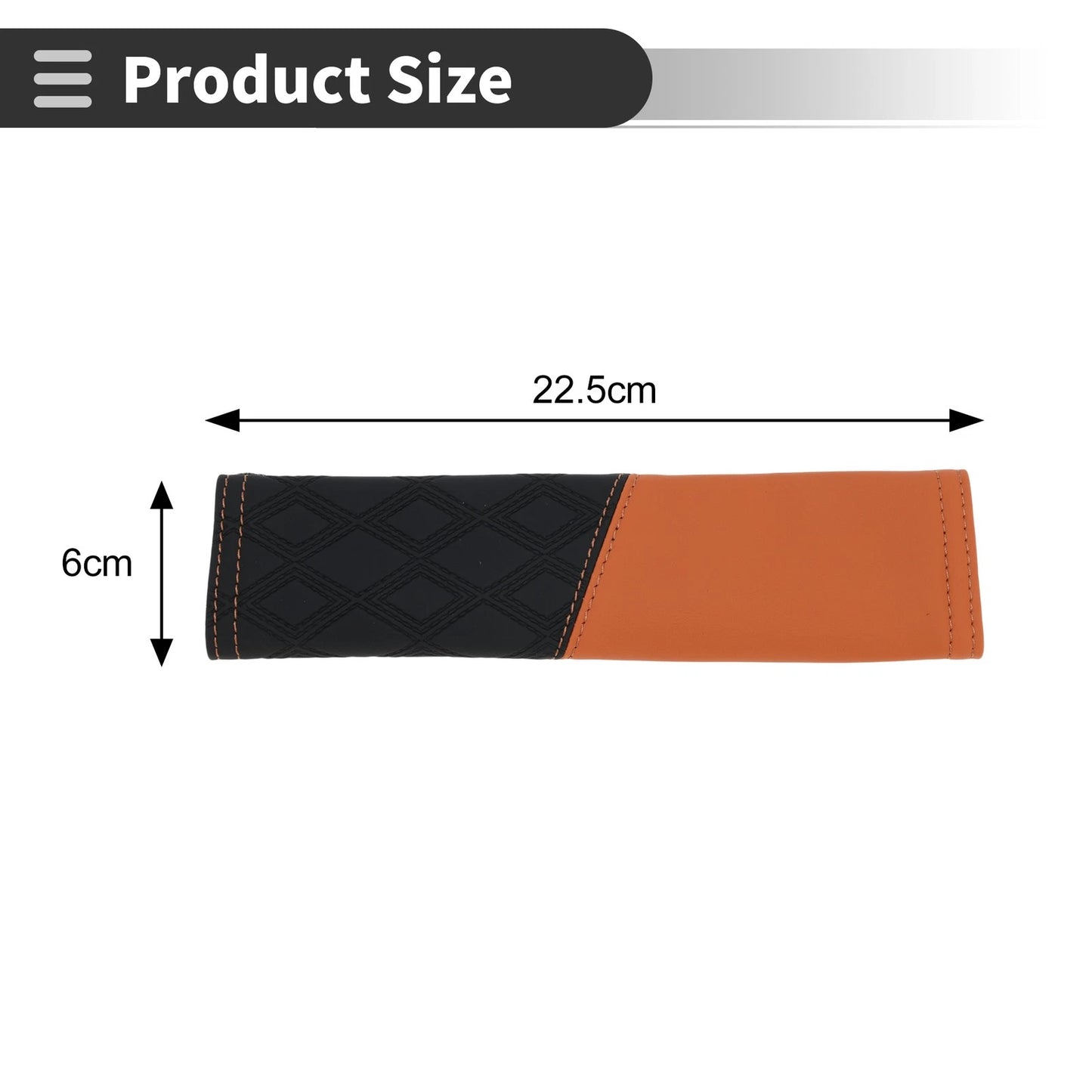 Set of 2 Carbon Fiber Leather Seat Belt Cover Pads for Universal Fit