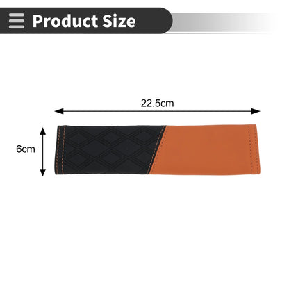 Set of 2 Carbon Fiber Leather Seat Belt Cover Pads for Universal Fit