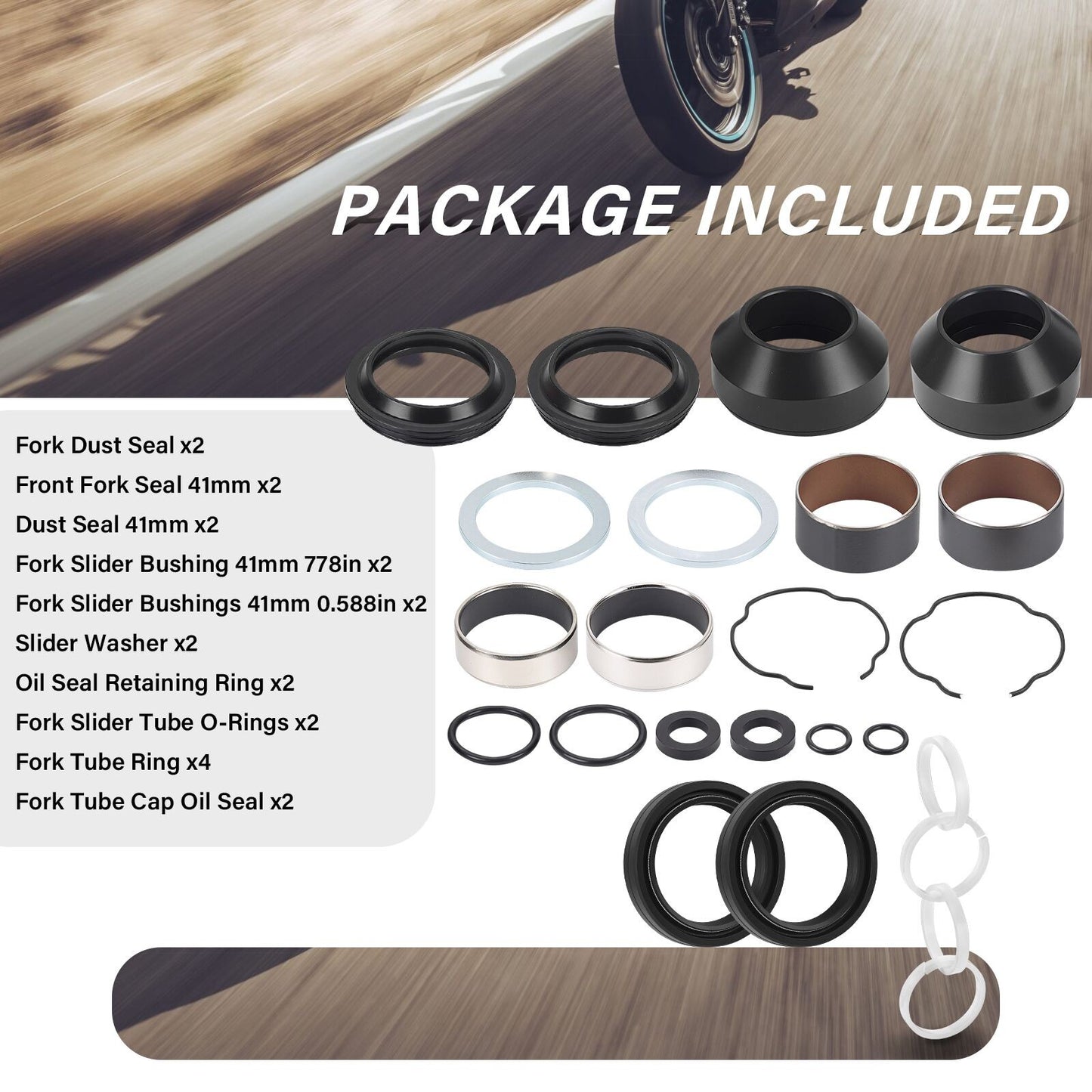 Front Fork Leg Rebuild Kit for Harley FXDWG FXS FLS FLTRX FLHX