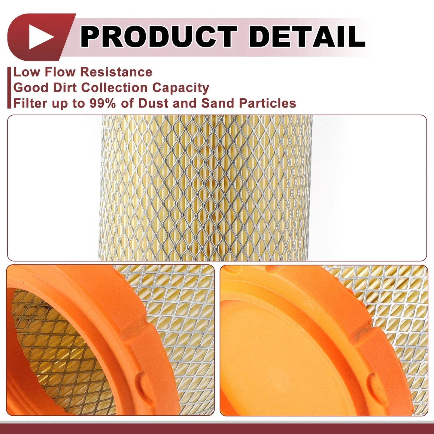Car Engine Air Filter for Chevrolet Express 1500 4.3L 5.3L (2001-2014) 1 x