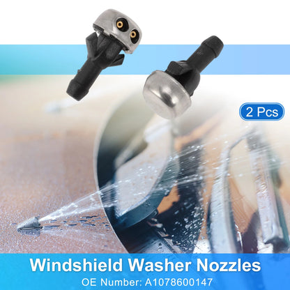 2X Windshield Washer Nozzle for Mercedes-Benz 300D (1982–1985) No.A1078600147