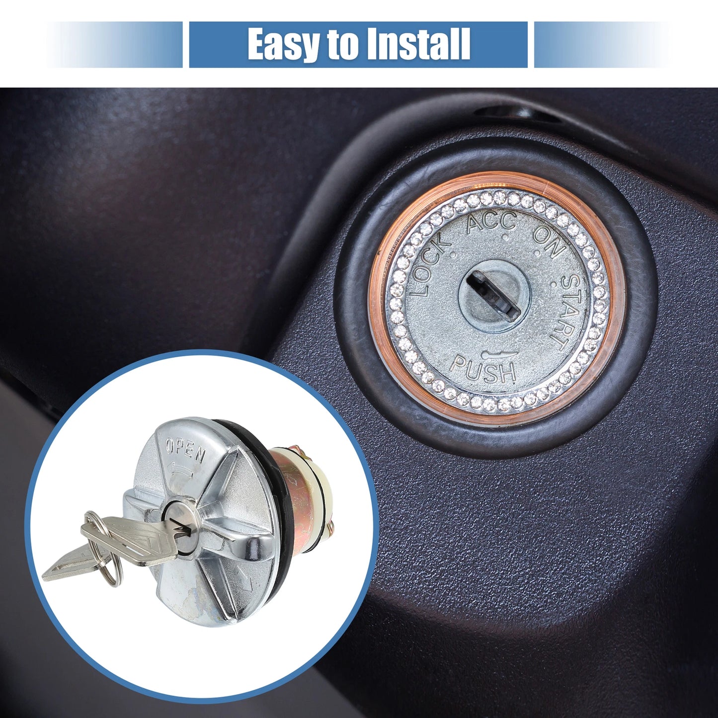 Set of 1 Ignition Switch Cylinder with Keys for Toyota Pickup (No. 6900535130)