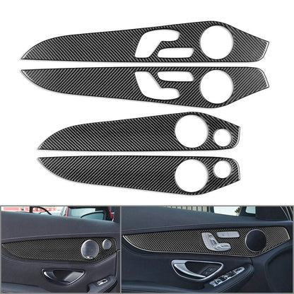 Carbon Fiber Black Interior Door Panel Cover Trim for GLC Class (2016-2021)