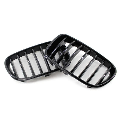 Front Radiator Kidney Grille Gloss Black for BMW X3 (2011-2013)
