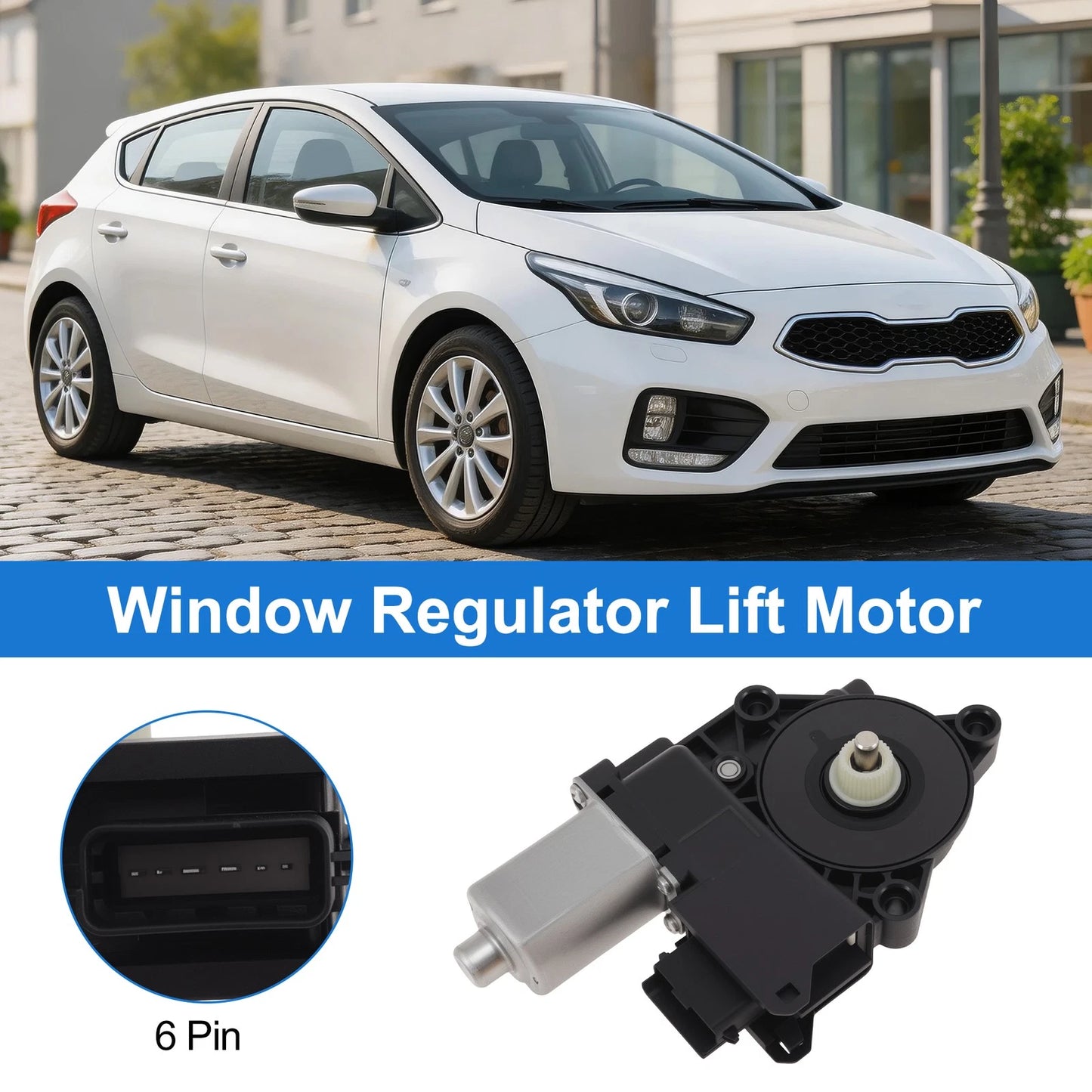 Left Rear Power Window Regulator Lift Motor 83450A2010 for Kia Ceed (2013–2019)
