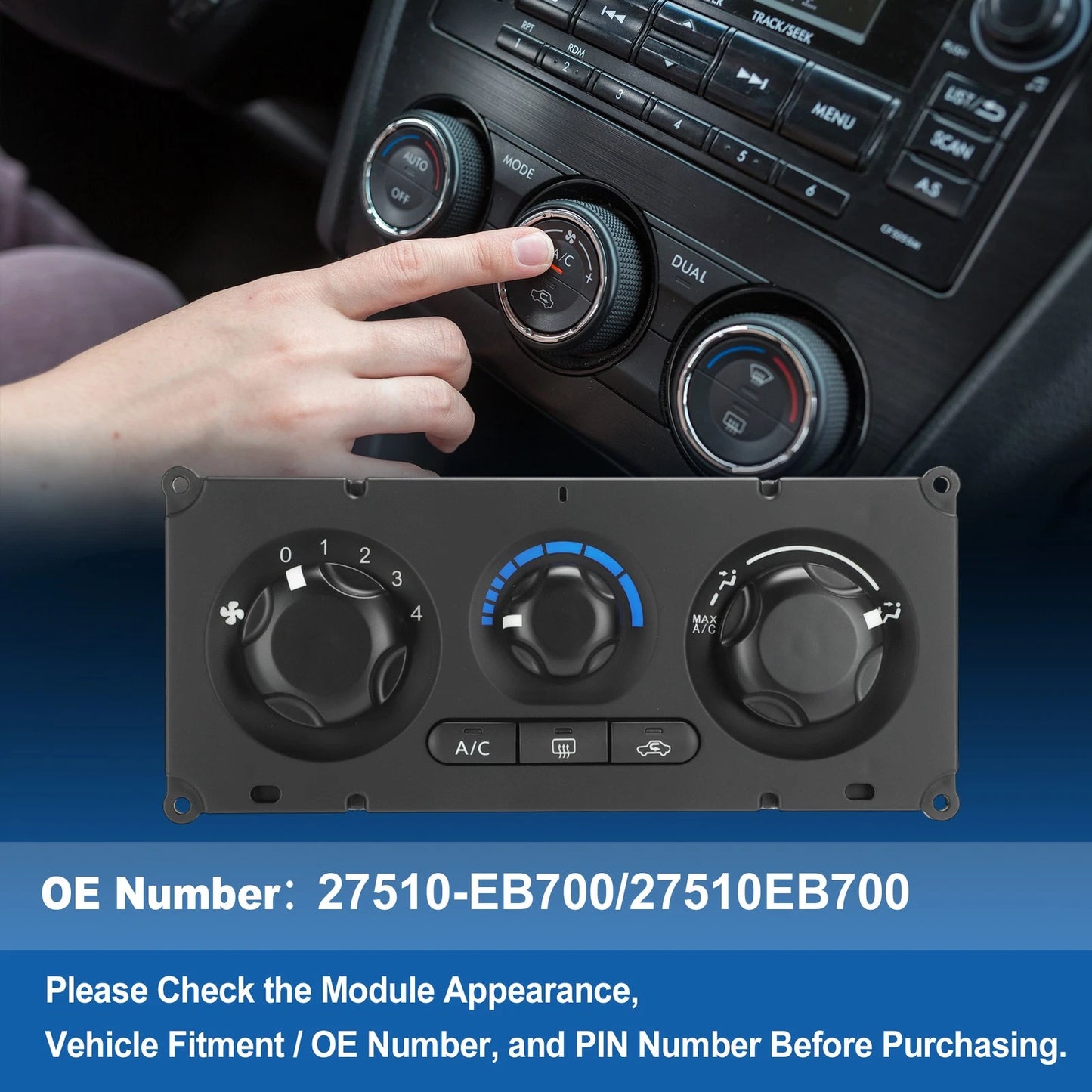 A/C Heater Climate Control Module for Nissan Frontier NP300 Navara D40 (2005–2019)