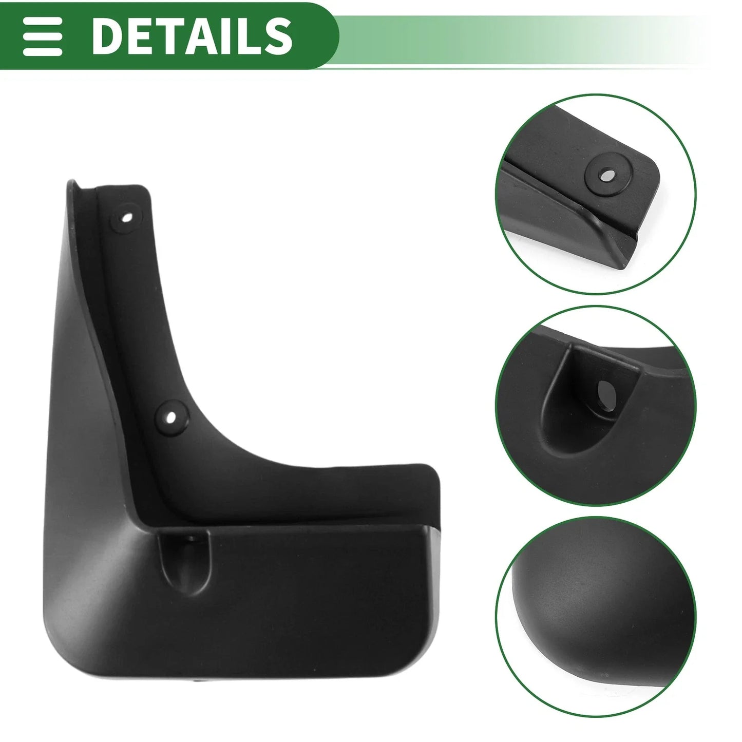 Mud Flaps Splash Guards for Chevrolet Malibu (2012-2015) with Mount Accessories