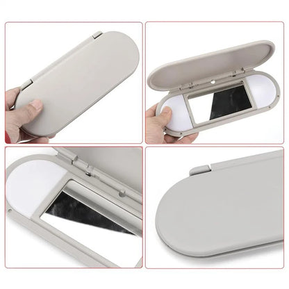 Gray Sun Visor Vanity Mirror Cover for BMW Mini Cooper F55 F56 F60 (2015-2022)