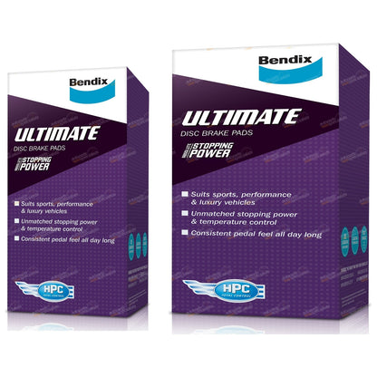Set of 4 Bendix Ultimate Disc Brake Pads for Commodore VT VX VU VY VZ (1997–2006)