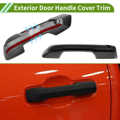 Set of 1 Exterior Door Handle Cover Trim for Toyota Tacoma (2024–2025) Gloss Black ABS