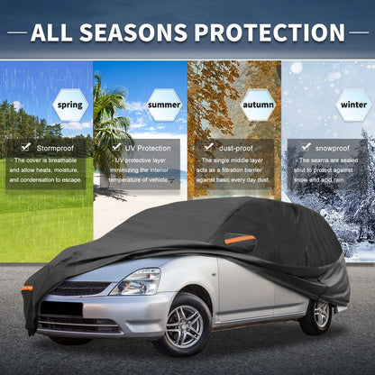 Waterproof Car Cover for Honda Odyssey (2018–2023) with Driver Door Zipper