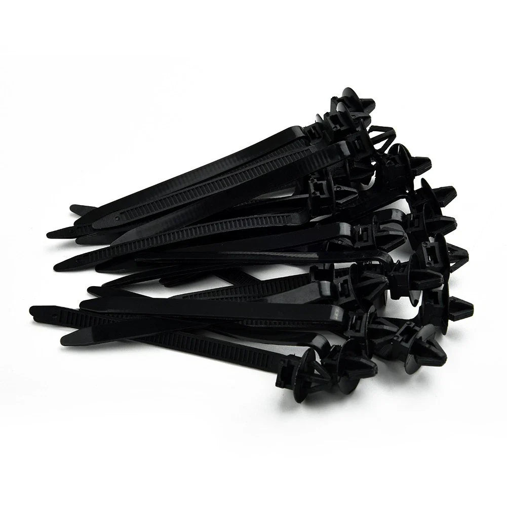 50pcs Nylon Car Cable Tidy Organizer Clips Holder Hose Wire Tie Fixing Strap for Car