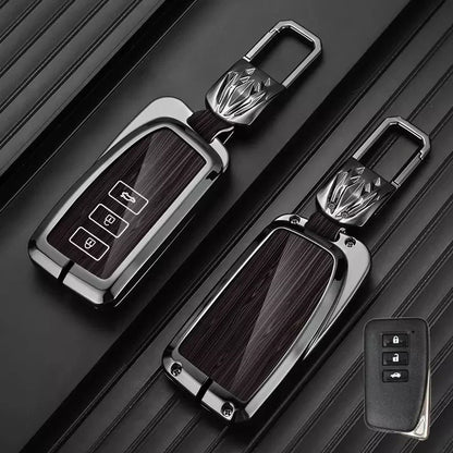 Key Fob Case Cover Aluminum Alloy Leather for Lexus GS ES IS RC NX LX RX 200
