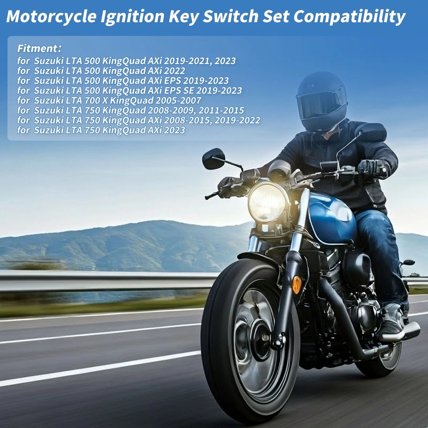 Set of 1 Ignition Key Switch No.3711031G00 for Suzuki LTA 500 KingQuad (2019–2023)