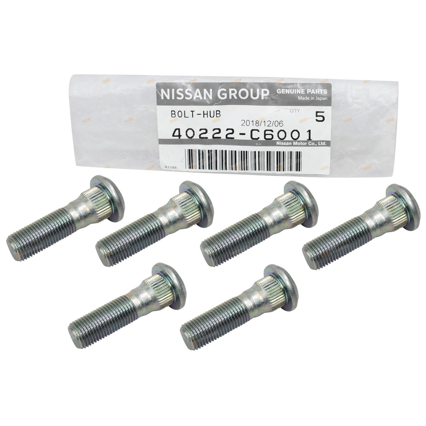 Set of 6 Rear Wheel Lug Studs for Nissan Patrol GQ Y60 GU Y61 (1990–2006)