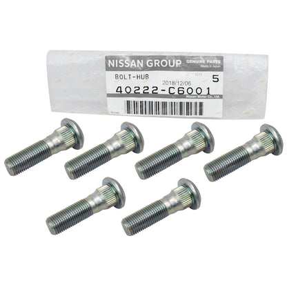 Set of 6 Rear Wheel Lug Studs for Nissan Patrol GQ Y60 GU Y61 (1990–2006)