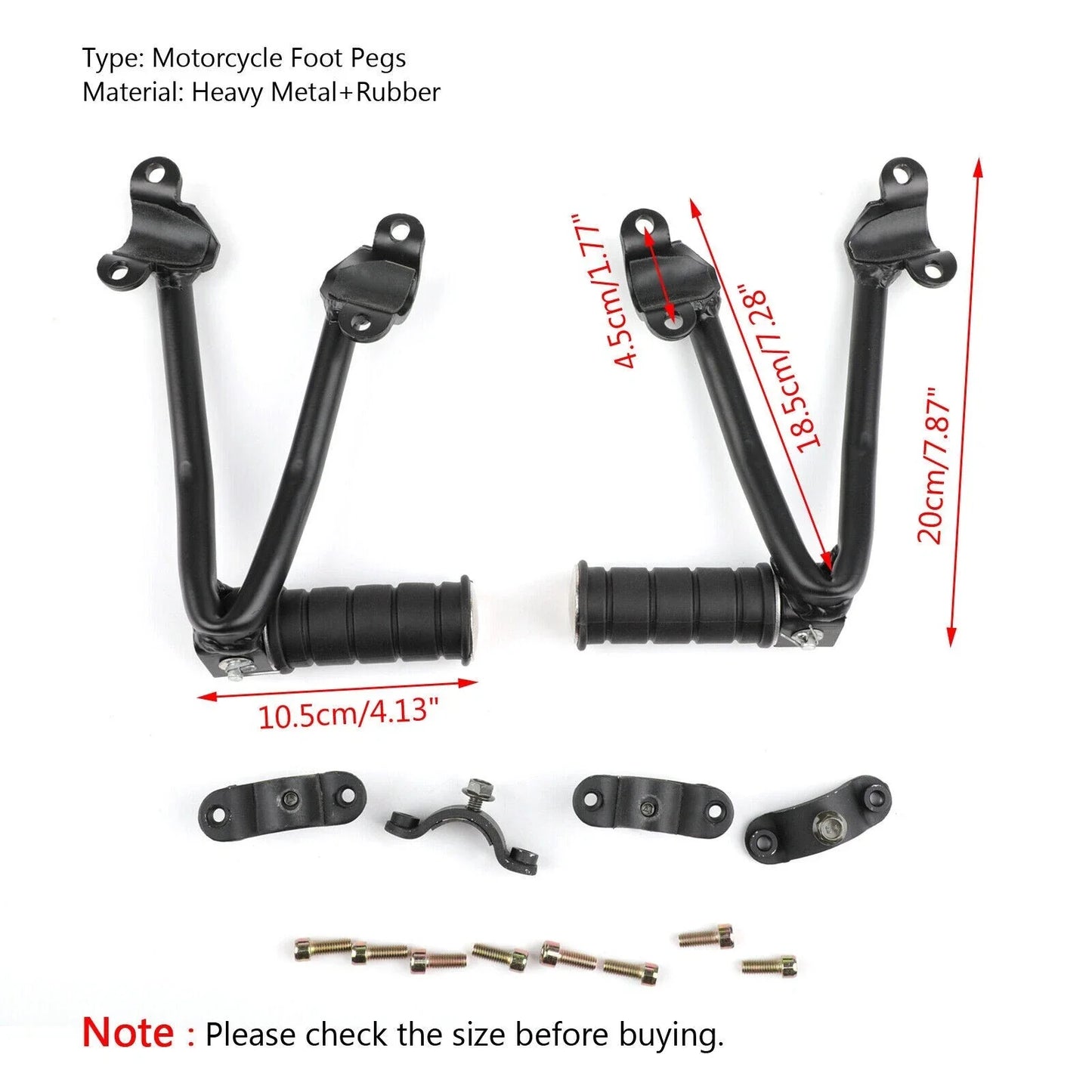 Rear Passenger Foot Peg Bracket for Kawasaki VN650 Vulcan 650 (2015-2023)