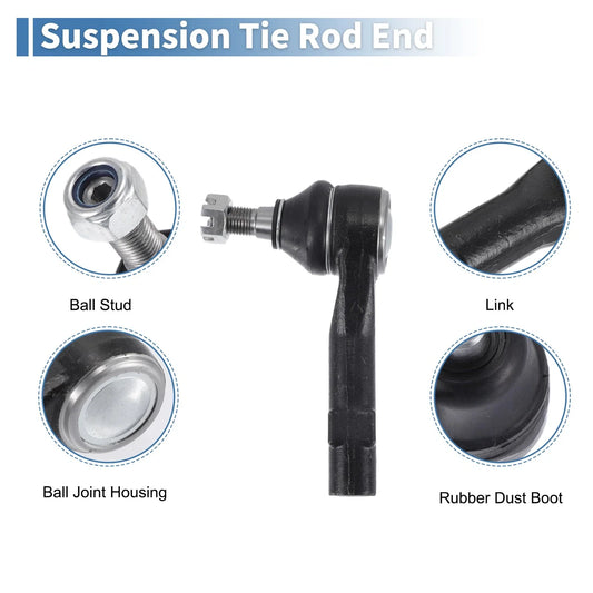 6 x Front Inner Outer Tie Rod End Links Kit for Ford Ranger (2001-2011)