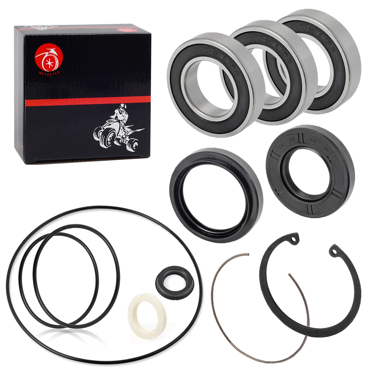 Rear Axle Wheel Bearing Seals O-Ring Kit for Honda Recon 250 (2002–2004)