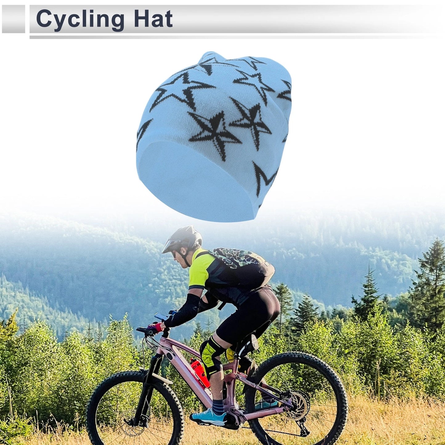Cycling Hat for Universal Fit (22x21cm) - Light Blue, Breathable, Comfortable