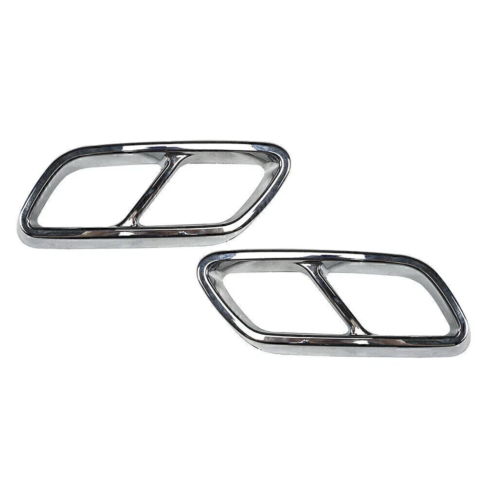Chrome Rear Exhaust Muffler Tail Pipe Cover Trim for Mercedes C-Class (2022-2023)